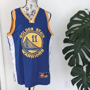 Nike Blue and Yellow Golden State Warriors Jersey